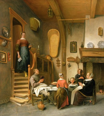 Uma Família Dizendo Graça de Jan Havickszoon Steen