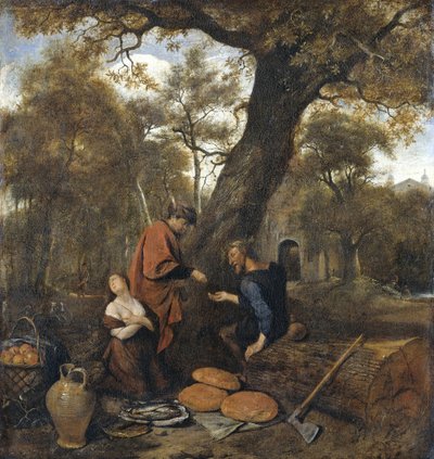 Erysichthon vende sua filha Mestra, 1660 de Jan Havickszoon Steen