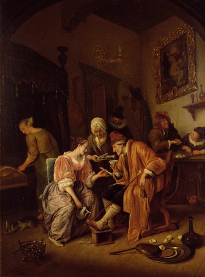 Velho doente de Jan Havickszoon Steen