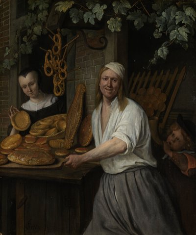 O padeiro Arent Oostwaard e sua esposa Catherina Keizerswaard, 1658 de Jan Havickszoon Steen