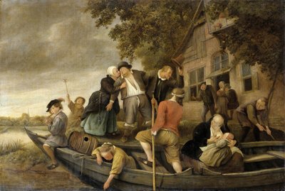 O Regresso a Casa Feliz, 1679 de Jan Havickszoon Steen