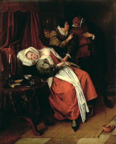 O paciente e o médico, de 1660 de Jan Havickszoon Steen
