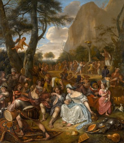A Adoração do Bezerro de Ouro, c.1672-1675 de Jan Havickszoon Steen
