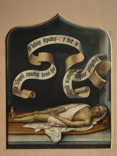 Um filactério e o corpo de um cânone (veja 231774 para o reto) de Jan II Provost