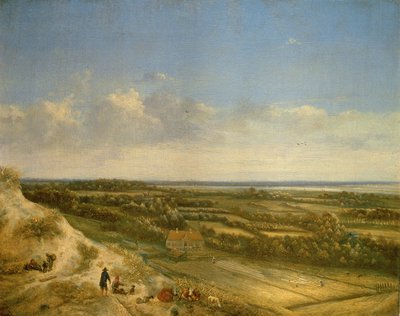 Dune Landscape, Presumivelmente perto de Santpoort, c.1675 (óleo sobre tela) de Jan II Vermeer van Haarlem