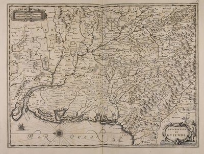 Descrição de Guienne de Jan Janssonius