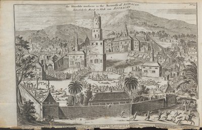 Os motins de Stepan Razins em Astrakhan De: Três viagens notáveis, 1675 de Jan Jansz. Struys