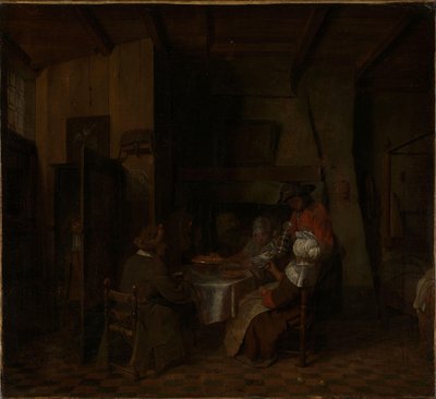 Uma refeição em família numa casa de campo de Jan Josef Horemans the elder