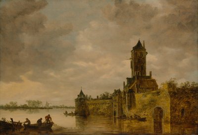 Castelo por um rio, 1647. de Jan Josephsz van Goyen