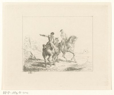 Paisagem com dois cavaleiros de Jan Karel Jacob de Jonge