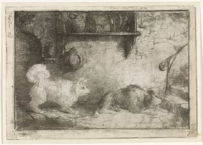 Dois cães de Jan Karel Jacob de Jonge