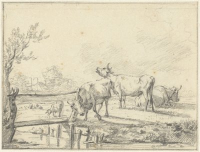 Vacas em um prado de Jan Kobell (II)