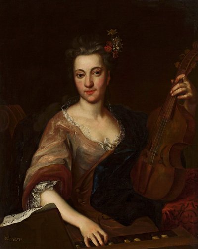 Retrato de uma mulher com uma viola d