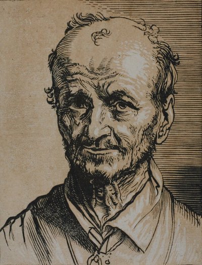 Busto de um homem virado para a frente de Jan Lievens