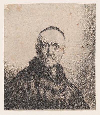 Busto de um homem idoso, de frente de Jan Lievens