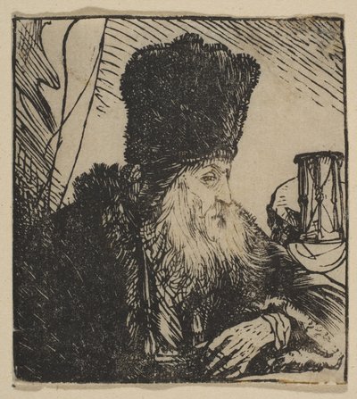Filósofo com uma ampulheta, 1620-74. de Jan Lievens