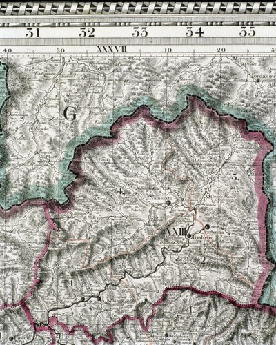 Mapa do reino da Hungria, impresso por Godfried de Jan Lipszki