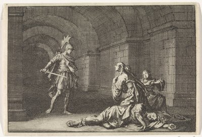 Caesonia com a sua filha morta por Lupus de Jan Luyken