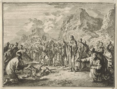 Cristo cura uma criança possessa de Jan Luyken