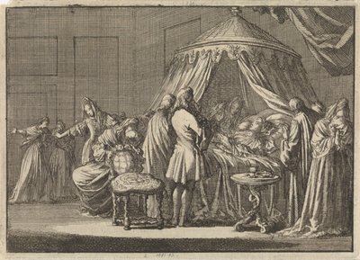 Morte de Maria II Stuart, Rainha de Inglaterra, 1695 de Jan Luyken