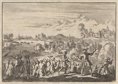 conquista francesa sob Pointis Cartagena na América do Sul de 1697 de Jan Luyken