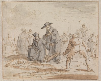 O enterro em vida de Anneke van den Hove em Bruxelas, 1591 de Jan Luyken