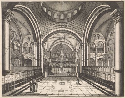 Coro da Igreja do Santo Sepulcro em Jerusalém de Jan Luyken