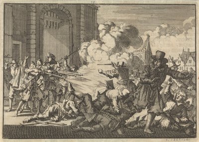 Motim em Roterdão, após a prisão de um ministro protestante, 1621 de Jan Luyken