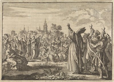 Dieta polonesa em que Augusto II, o Forte, é proclamado rei por um partido e o francês Luís de Bourbon-Conti pelo outro, 1697 de Jan Luyken
