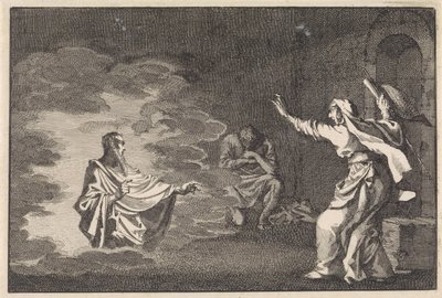 Saul na bruxa de Endor de Jan Luyken