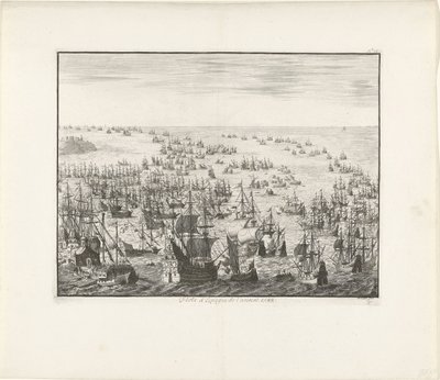 O naufrágio da Armada Espanhola em 1588, c. 1680 de Jan Luyken