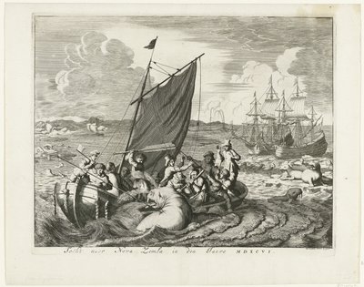 A viagem a Novaya Zemlya em 1596, 1679-1681 de Jan Luyken
