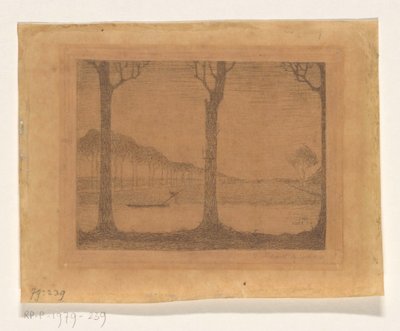 Árvores ao longo do canal perto de Woudsterweg de Jan Mankes (signed by artist)