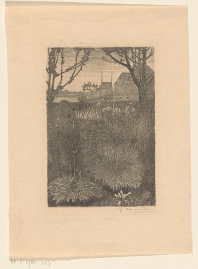 Vista do jardim com arbustos e girassóis
Jardim de Outono (título original) de Jan Mankes (signed by artist)