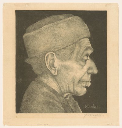 Retrato de Douwe com boné de Jan Mankes (signed by artist)