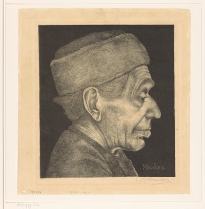 Retrato de Douwe com boné de Jan Mankes (signed by artist)