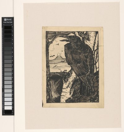Corvo na bétula de Jan Mankes