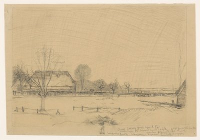 Paisagem de inverno em Eerbeek de Jan Mankes