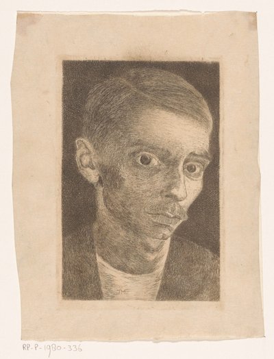 Auto-retrato com bigode de Jan Mankes