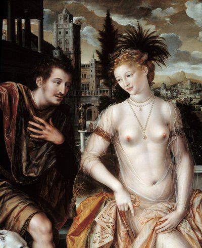 O David e a Bethsabee. (David e Betsabee de Jan Massys or Metsys