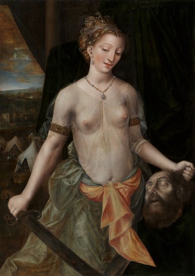 Judite, c.1554 (óleo sobre painel) de Jan Massys or Metsys