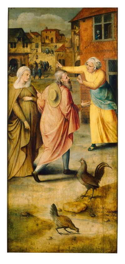 Maria e José não encontram alojamentos em Belém de Jan Massys or Metsys