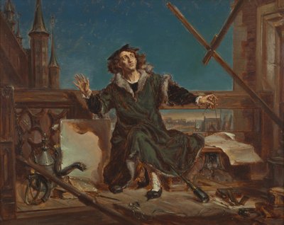 Nicolau Copérnico. Esboço para o quadro «O astrónomo Copérnico, ou a conversa com Deus» de Jan Matejko