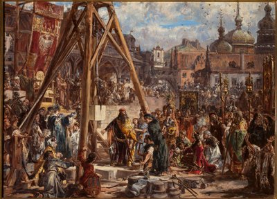 Reconquista da Ruténia. Riqueza e educação. 1366 d.C. de Jan Matejko