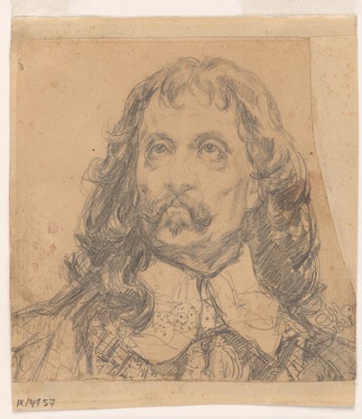 Esboço de retrato da cabeça de João Casimiro (provavelmente um esboço para um quadro). de Jan Matejko