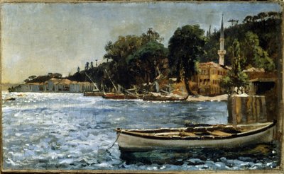 Vista de Bebek perto de Constantinopla (hoje um distrito de Istambul). Vista de Bebek perto de Constantinopla. Pintura de Jan Alojzy Matejko (1838-1893) de Jan Matejko