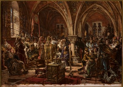 Em Łęczyca, o primeiro Sejm. Redação das leis, repressão do banditismo. No ano de 1182 de Jan Matejko