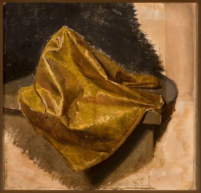 Tecido dourado, estudo para vestuário masculino de Jan Matejko