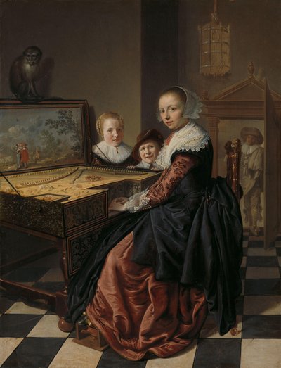 Mulher a tocar o Virginal de Jan Miense Molenaer
