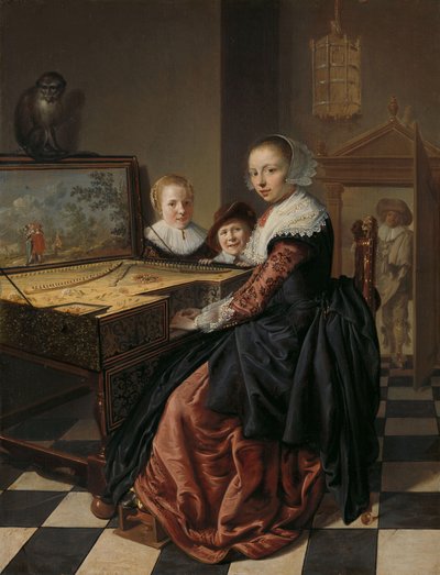 Mulher tocando virginal, 1630-40 de Jan Miense Molenaer